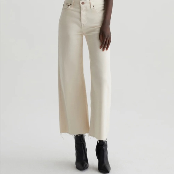 AG Saige Wide Leg Crop NWT Size 26 Front Rise: 10 1/4" - Picture 2 of 9